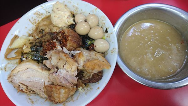 「タレそば+ほぐし豚+ハイブリッド」@ラーメン一心の写真