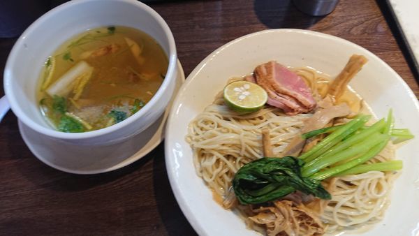 「【期間限定】鴨と松茸のつけそば　1000円」@麺道 麒麟児の写真
