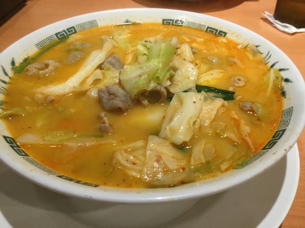 「モツ野菜ラーメン610円」@日高屋 千住大橋店の写真