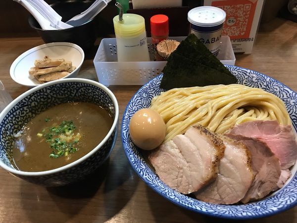 「特製極濃煮干しつけ麺（特）+メンマ」@煮干しつけ麺 宮元の写真
