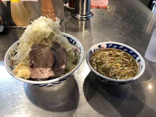「つけ麺 熱盛り(野菜マシ・ニンニク) 780円」@ラーメン大 下高井戸店の写真