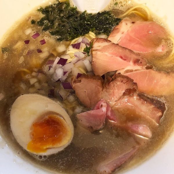 「限定 煮干しそば 800円 和え玉200円」@鶏こく中華 すず喜の写真