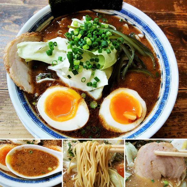 「あばれんぼラーメン＋味玉＋半替玉＝1000円」@博多らあめん うりんぼの写真