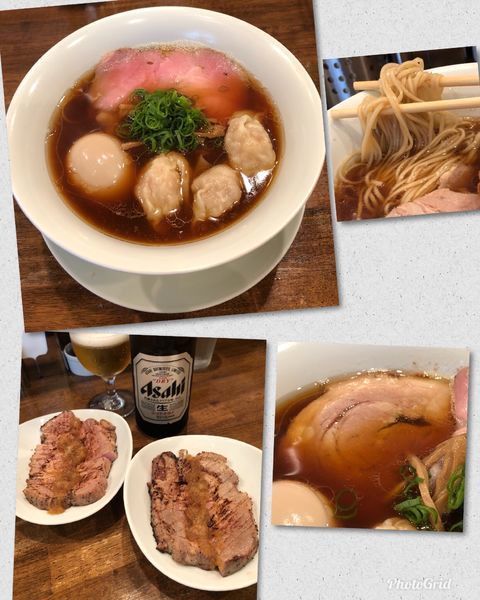 「醤油海老ワンタン麺 ￥1050 他」@創作麺工房 鳴龍の写真