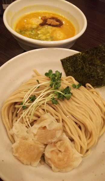 「鶏白湯つけ麺（大）＋エビワンタン」@鶏そば 一瑳の写真