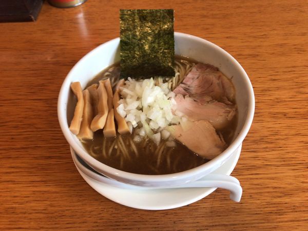 「煮干そば 並 メンマ増し」@煮干そば とみ田の写真