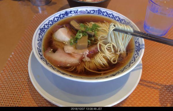 「中華そば(¥550)+焼豚どんぶりご飯(¥370)」@柴崎亭の写真