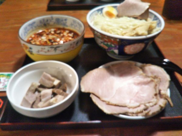 「冷し魚介マーラー油つけ麺(2018年９月限定)」@頑固麺の写真