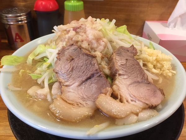 「ラーメン（野菜 ﾆﾝﾆｸ少なめ 背脂）」@ラーメン盛太郎の写真