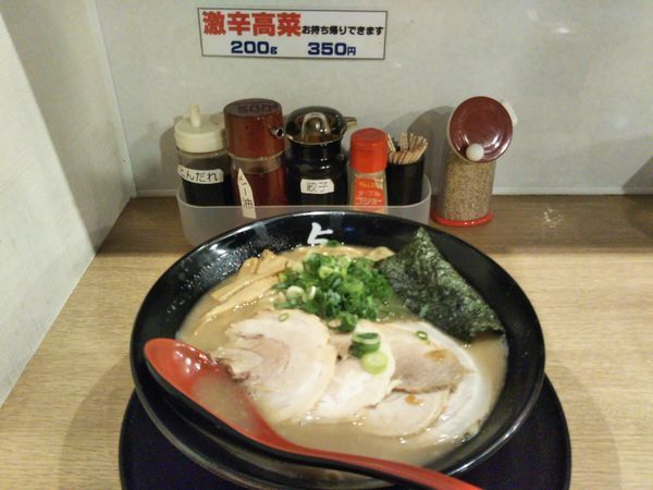 「あっさりとんこつ(大盛¥850)」@らーめん与七 南草津店の写真