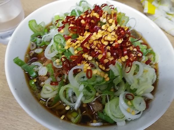 「ジャンボゲソそば」@一由そば 日暮里店の写真