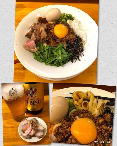 「台湾まぜそば￥880＆Beer medium bottle」@麺や 花よの写真