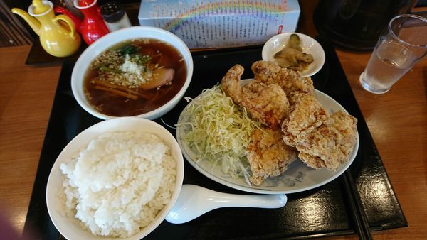 「鶏から揚げ定食」@エイホウ飯店の写真