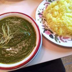 チキン・サグ＋サフランライス　680＋200円