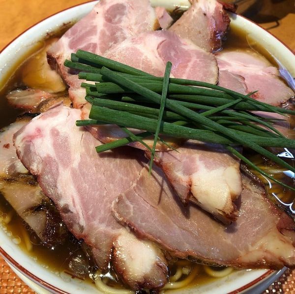 「限定 鹿児島黒豚の焼豚麺 1200円」@柴崎亭の写真
