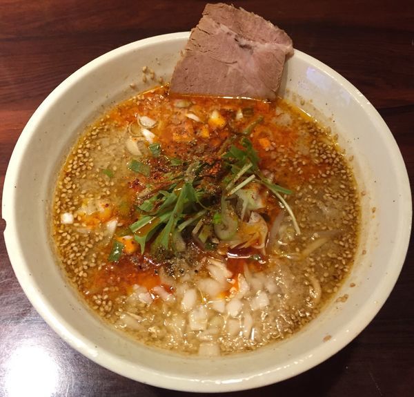 「味噌ラーメン750円(辛さ普通・痺れ普通)」@麺屋 鬼熊の写真