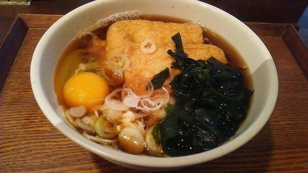 「きつねそば 400円 ＋ 玉子 50円」@せね家の写真