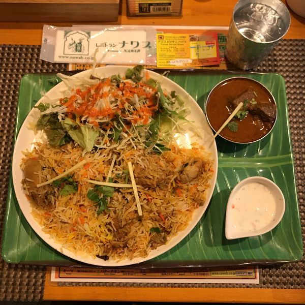 「チキンビリヤニ＆カリーセット」@ナワブ ビリヤニ ハウスの写真