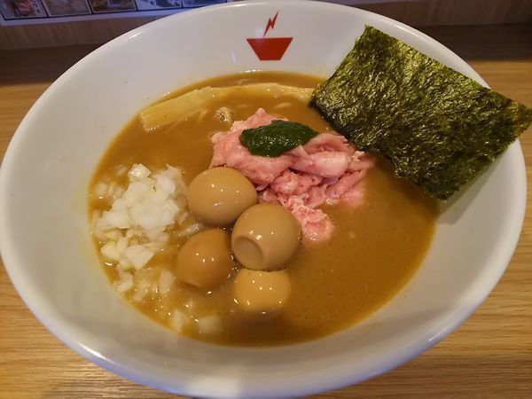 「蟹そば　＋燻製うづら（サービス券）」@crab台風。の写真