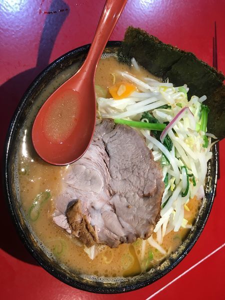 「中盛り、特大チャーシュー、野菜畑」@厚木家の写真