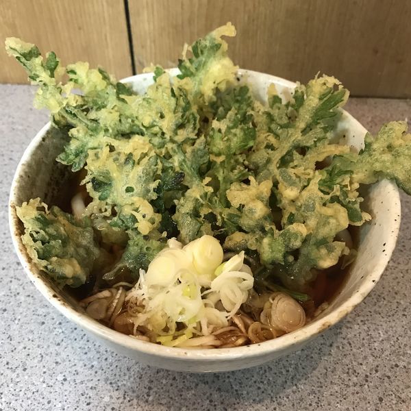「春菊天（￥400）」@甲斐そばの写真