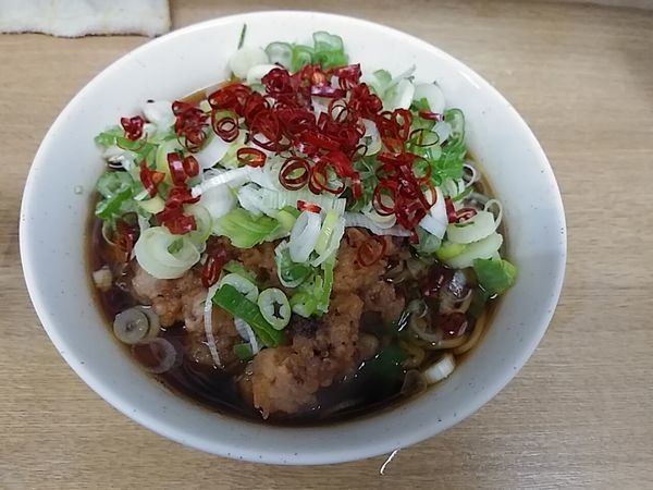 「ジャンボゲソそば」@一由そば 日暮里店の写真