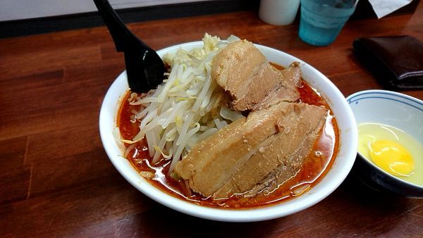 「南極豚そば900円+豚1枚200円」@激辛ラーメン専門店 レッチリ 土浦本店の写真