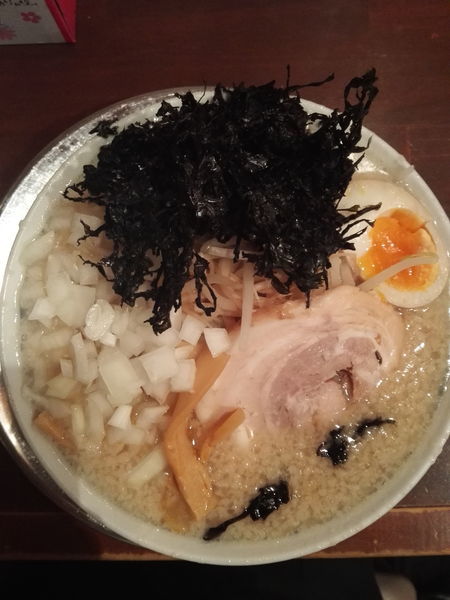 「こってり背油磯海苔ラーメン」@麺や 麺五郎の写真