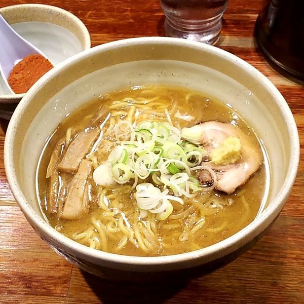 「味噌＋辛味噌(別皿)」@らーめん 福籠の写真