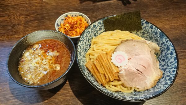 「土日限定 えび香る鶏豚骨つけめん」@麺処はなぶさの写真