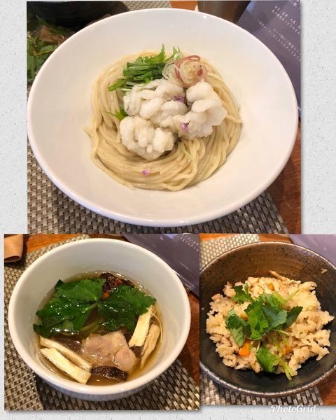 「3周年記念：秋鱧と松茸の塩つけそば 他」@生粋 花のれんの写真