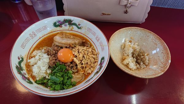 「味噌汁だくまぜそば」@まぜそば油そば専門店 雷音の写真