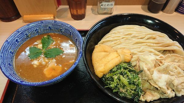 「鶴嶺峰つけ麺関脇(950円)もち巾着(100円)」@らー麺土俵 鶴嶺峰の写真