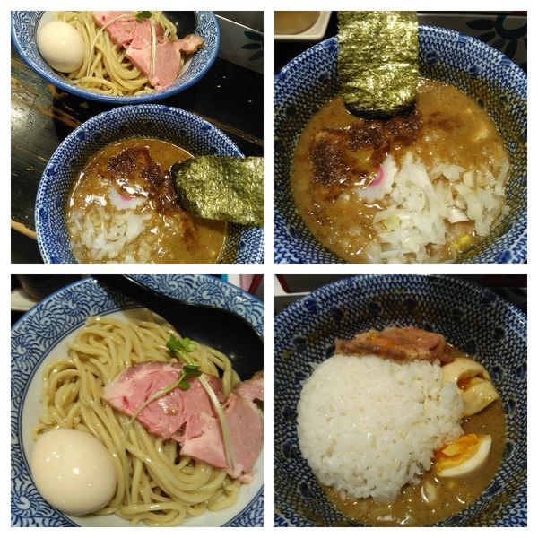 「【限定】鶏と秋刀魚の濃厚つけ麺中盛+半ライス」@狼煙 〜NOROSHI〜の写真