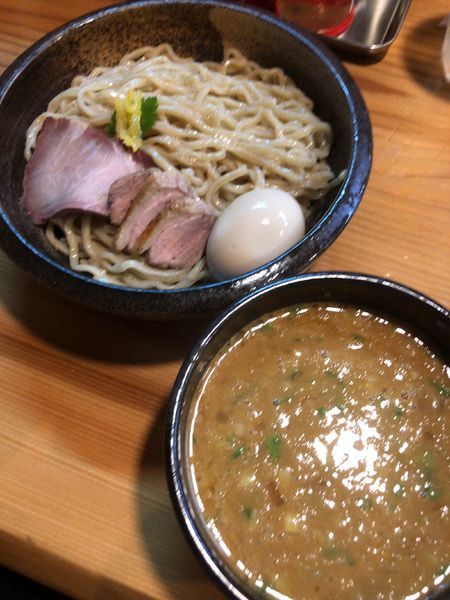 「鴨白湯つけそば」@はりけんラーメン 南店の写真