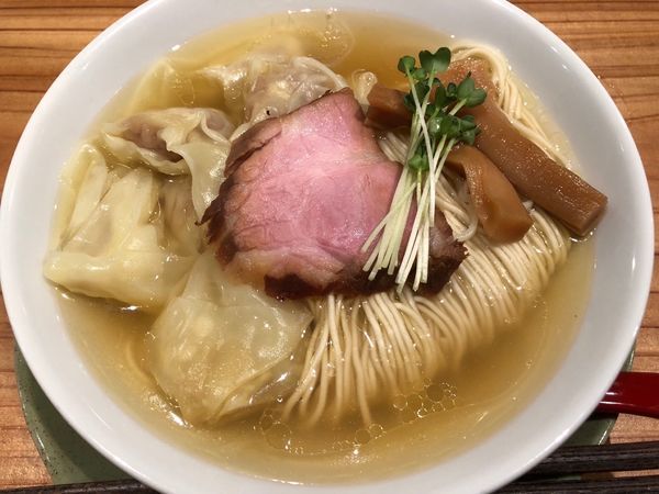 「わんたん中華そば塩 950円 焼豚丼 350円」@いしかわやの写真