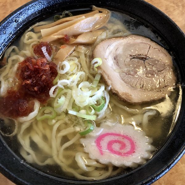 「海老風味塩ラーメン＋餃子３個」@佐野青竹手打ちラーメン いしかりの写真