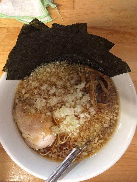 「薬味ラーメン」@元祖敏々亭 びんびん 高尾店の写真