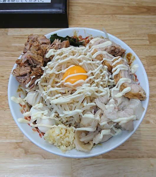 「小 味噌ラーメン汁無し」@ラーメン 登良治郎の写真