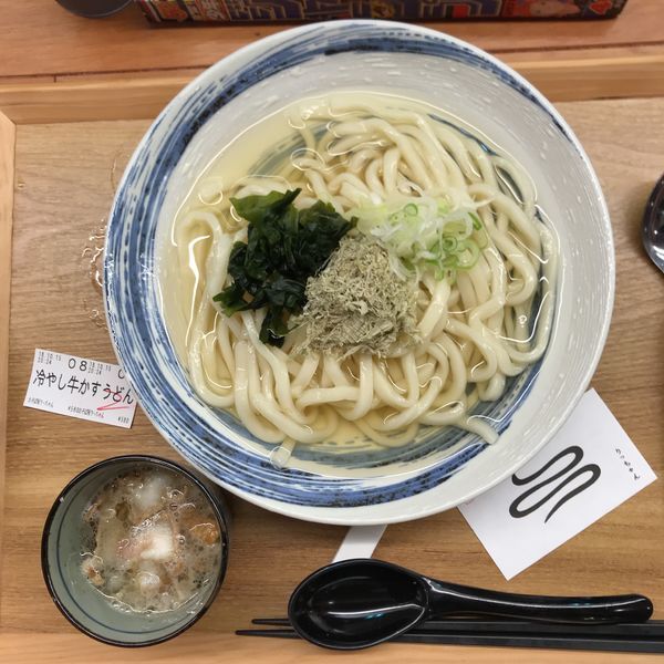 「冷やし牛かすうどん」@牛かすうどん りっちゃん 鶴見店の写真