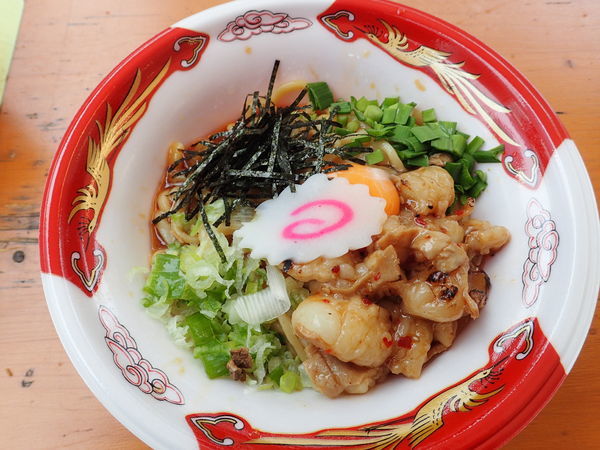 「[麺家なると　黒部店]　国産牛もつ濃厚まぜそば」@大つけ麺博  10周年特別企画 ラーメン日本一決定戦！！の写真