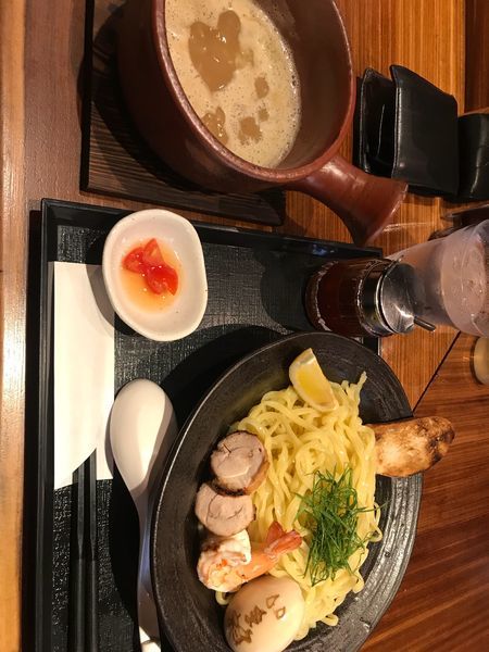 「つけ麺 大盛り 煮卵」@麺や いま村の写真