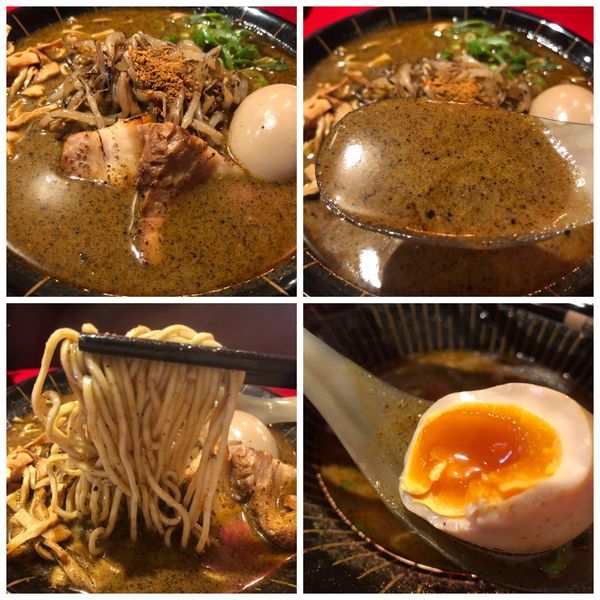 「天空 880円 辛口 パクチー抜き 味玉 100円」@スパイスらぁめん釈迦 池袋店の写真