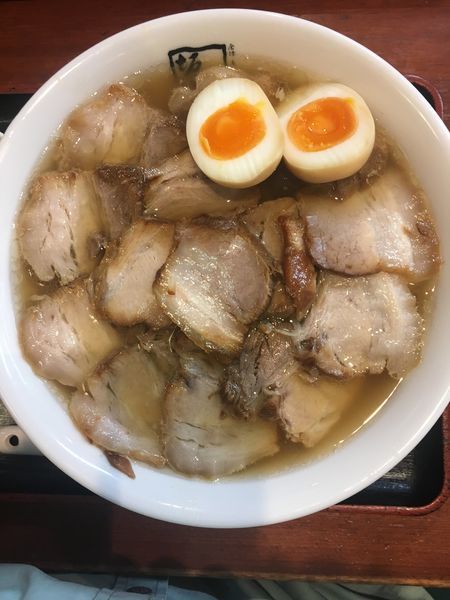 「焼豚ラーメン＋味付玉子 ¥1210」@喜多方ラーメン 坂内 潮来店の写真