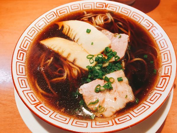 「さつま地鶏煮干しラーメン&マトンビリヤニセット1000円＋レバニ」@食堂酒場 Graciaの写真