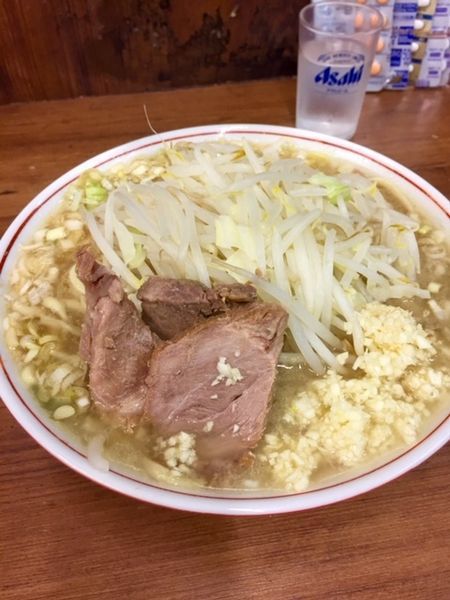 「小ラーメン 700円　ニンニクダブル」@ラーメン二郎 品川店の写真
