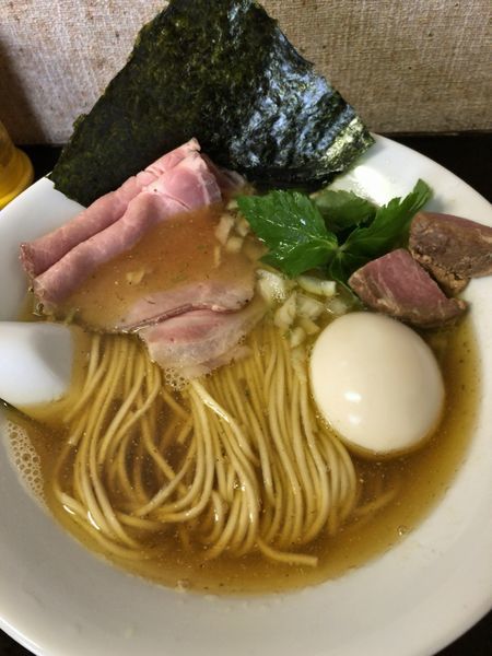 「味玉煮干そば 黒  ¥900」@と多゛食堂の写真