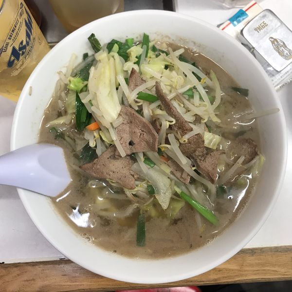 「レバニラ湯麺」@珍々軒の写真