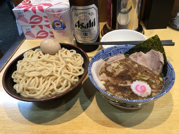 「つけチャーシュー+ビール」@くり山の写真