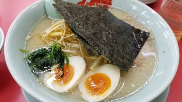 「塩ネギラーメン　味玉、チャーシュー2枚トッピング」@山岡家 松本店の写真